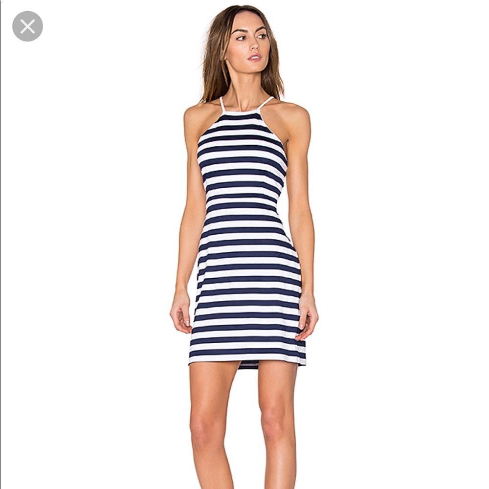 Susana Monaco royal blue and white striped dress